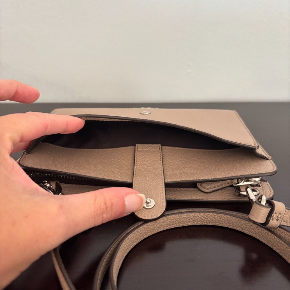 Coach Colorblock Taupe Grey (Stone) Melon Multi Pop Up Messenger Crossbody - Picture 9 of 16